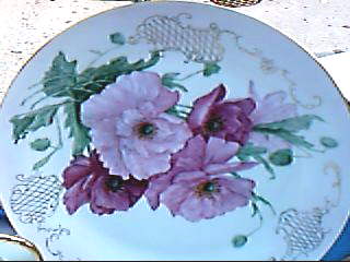 Pink Poppies Plate - Mary Ashcroft Study
