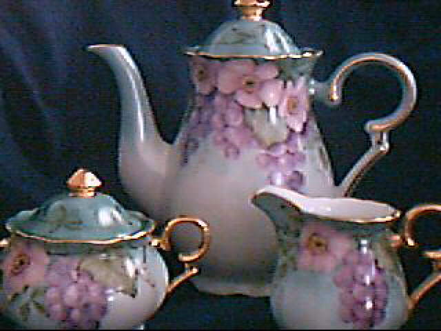 Wild Rose Engraved Tea Set
